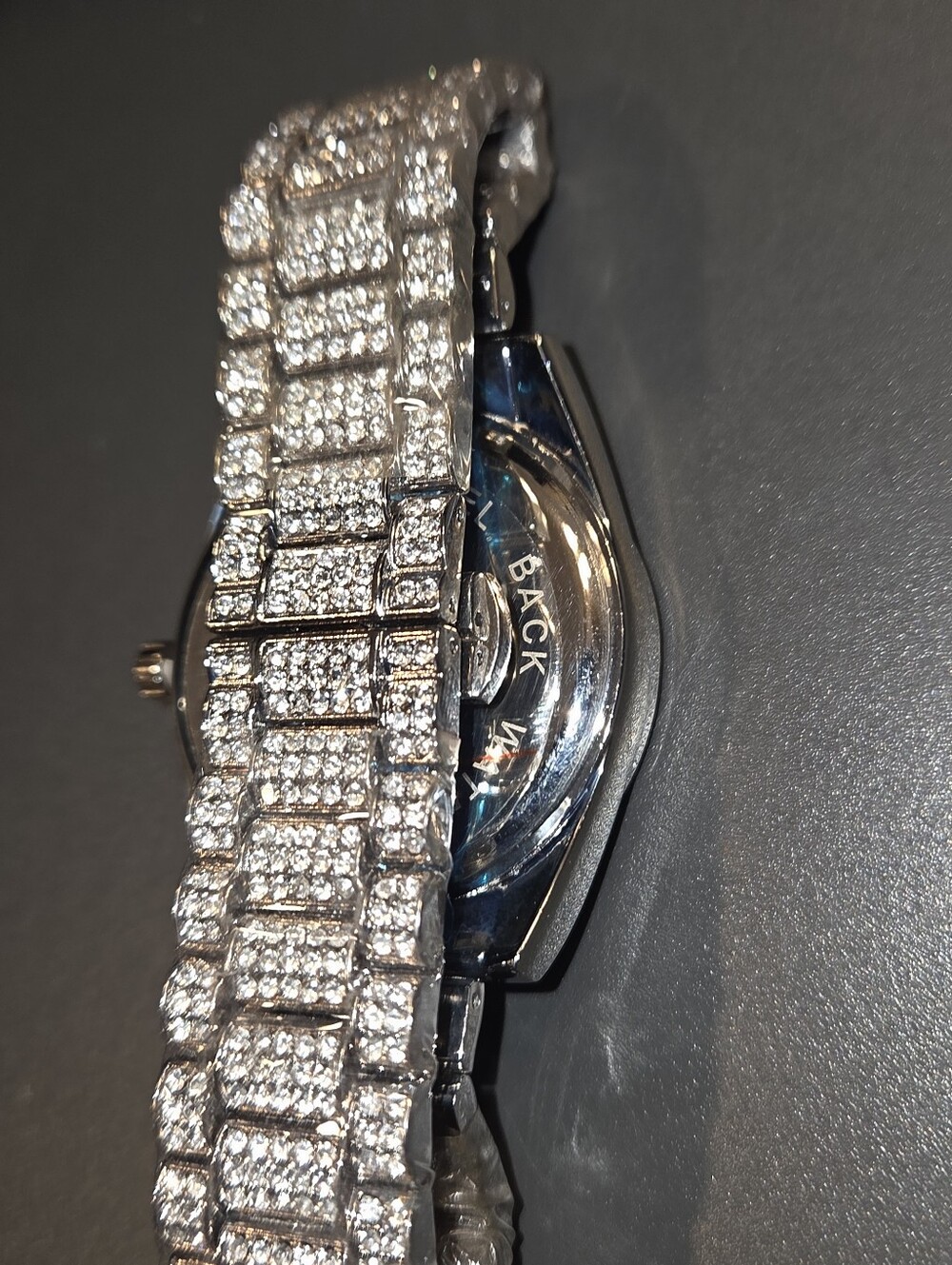 Fully Iced Out UNBRANDED VVS Moissanite Diamond Stainless Steel Watch 38MM - Picture 8 of 8